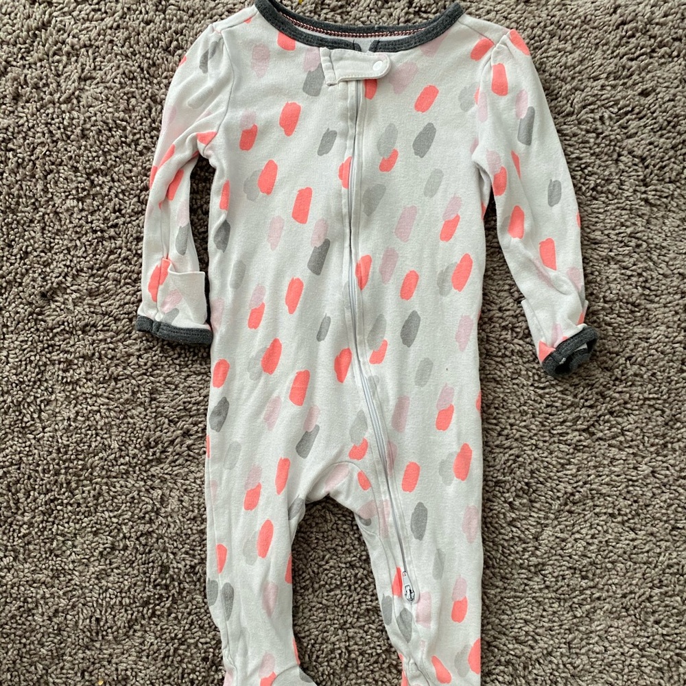 Baby Girls Footed Onesies Bundle ( 3 )